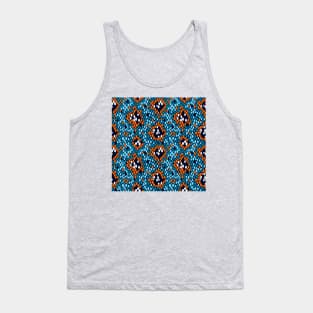 Snakeskin Pattern (Blue and Orange) Tank Top